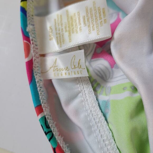 Anne Cole Tankini Top Womens Colorful Beachy Vacay Halter Swimwear Multicolor - Picture 6 of 11